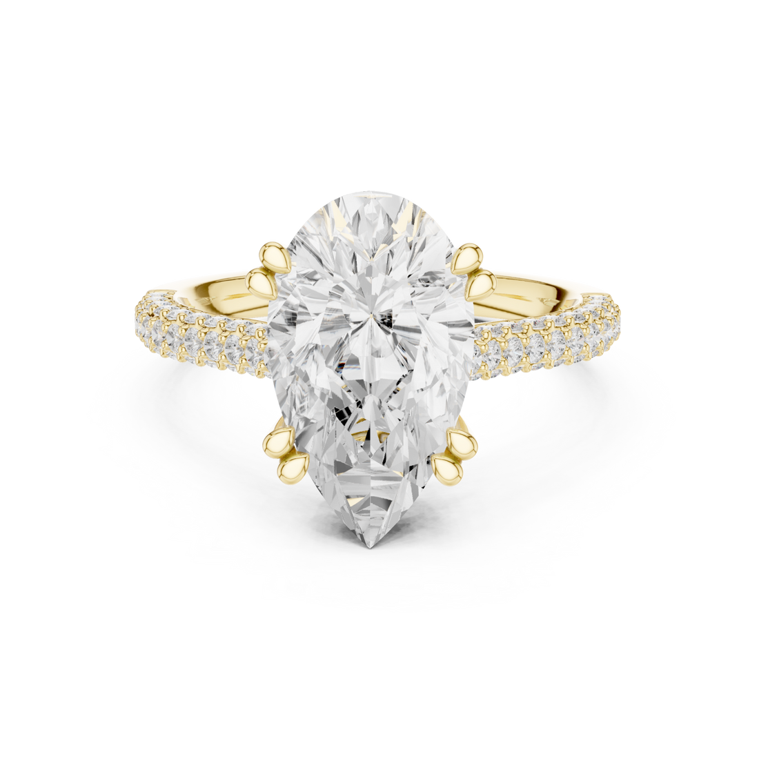 Gold Radiant Petal Marquise Ring Right View