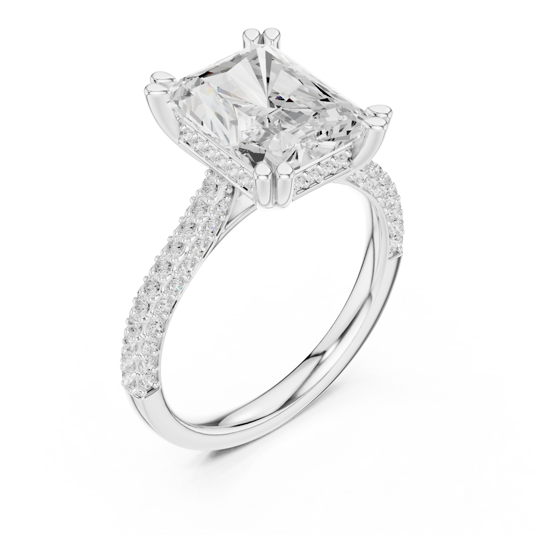  White Gold Celestial Gala Prominence Solitaire Ring Right View