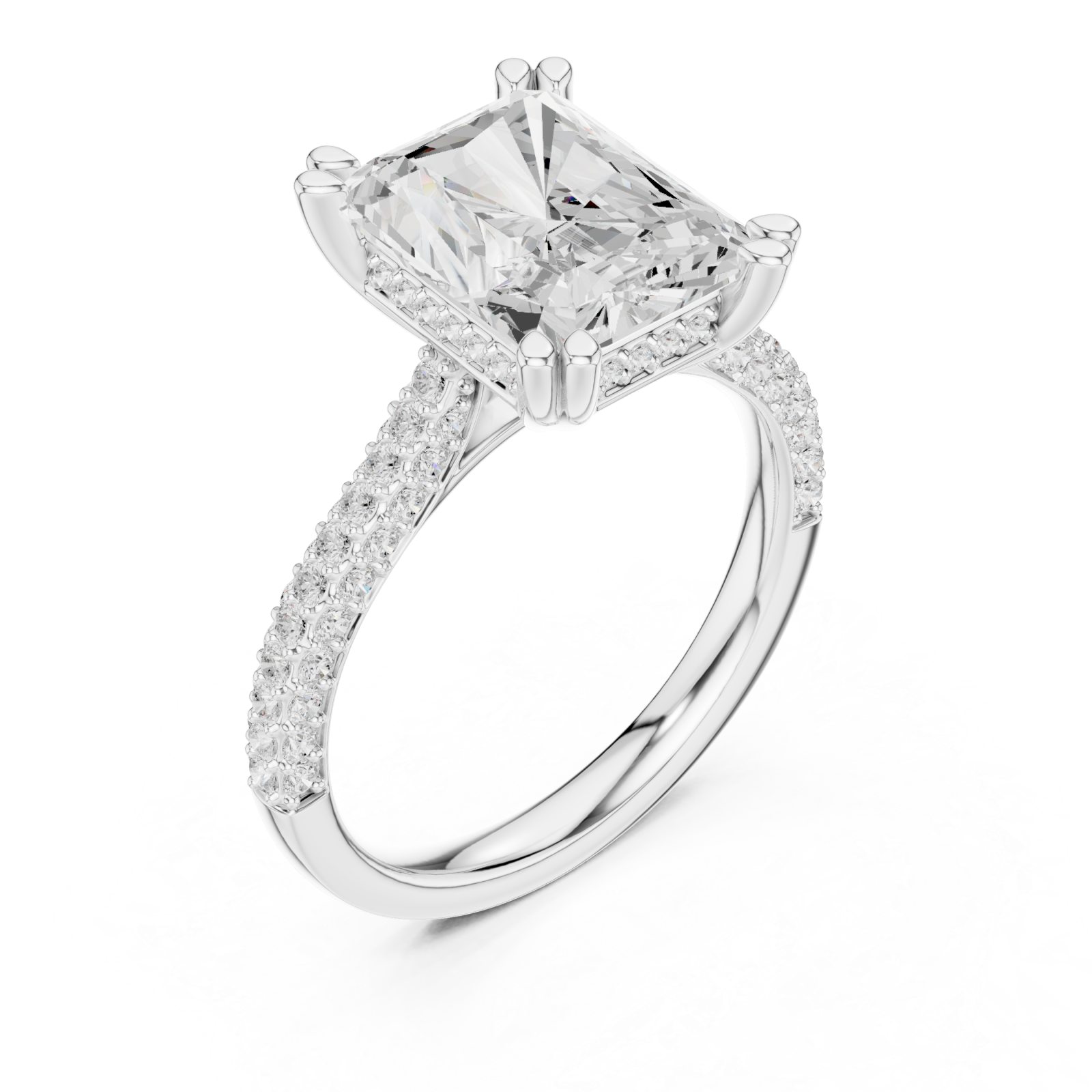  White Gold Celestial Gala Prominence Solitaire Ring Right View