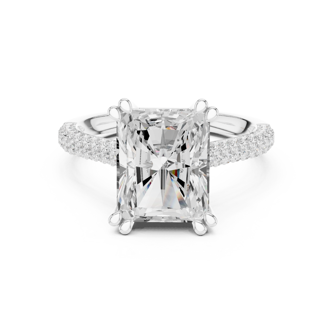  White Gold Celestial Gala Prominence Solitaire Ring Right View