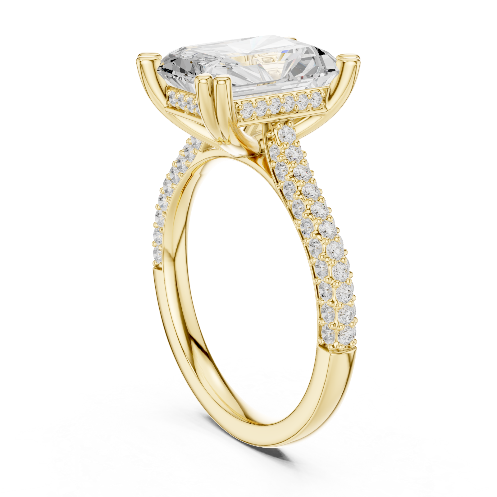  Gold Celestial Gala Prominence Solitaire Ring Left View