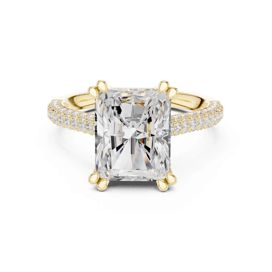 Gold Celestial Gala Prominence Solitaire Ring Right View