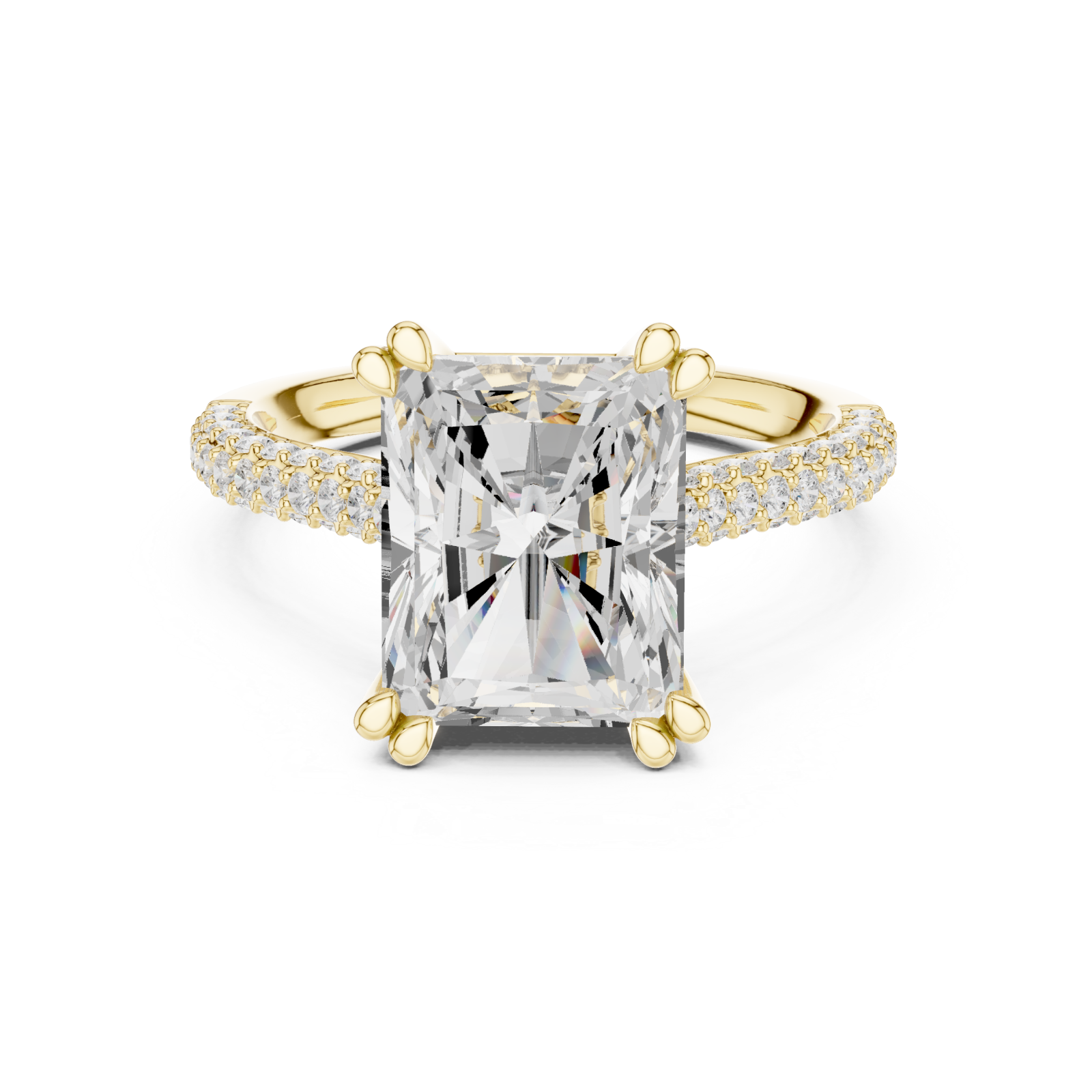  Gold Celestial Gala Prominence Solitaire Ring Front View