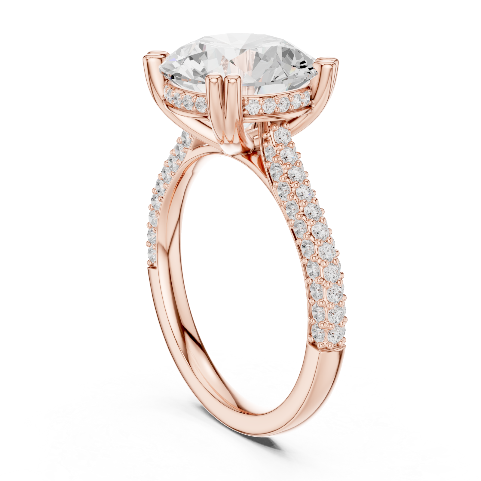  Rose Gold Harmonic Solitaire Classic Design Left View