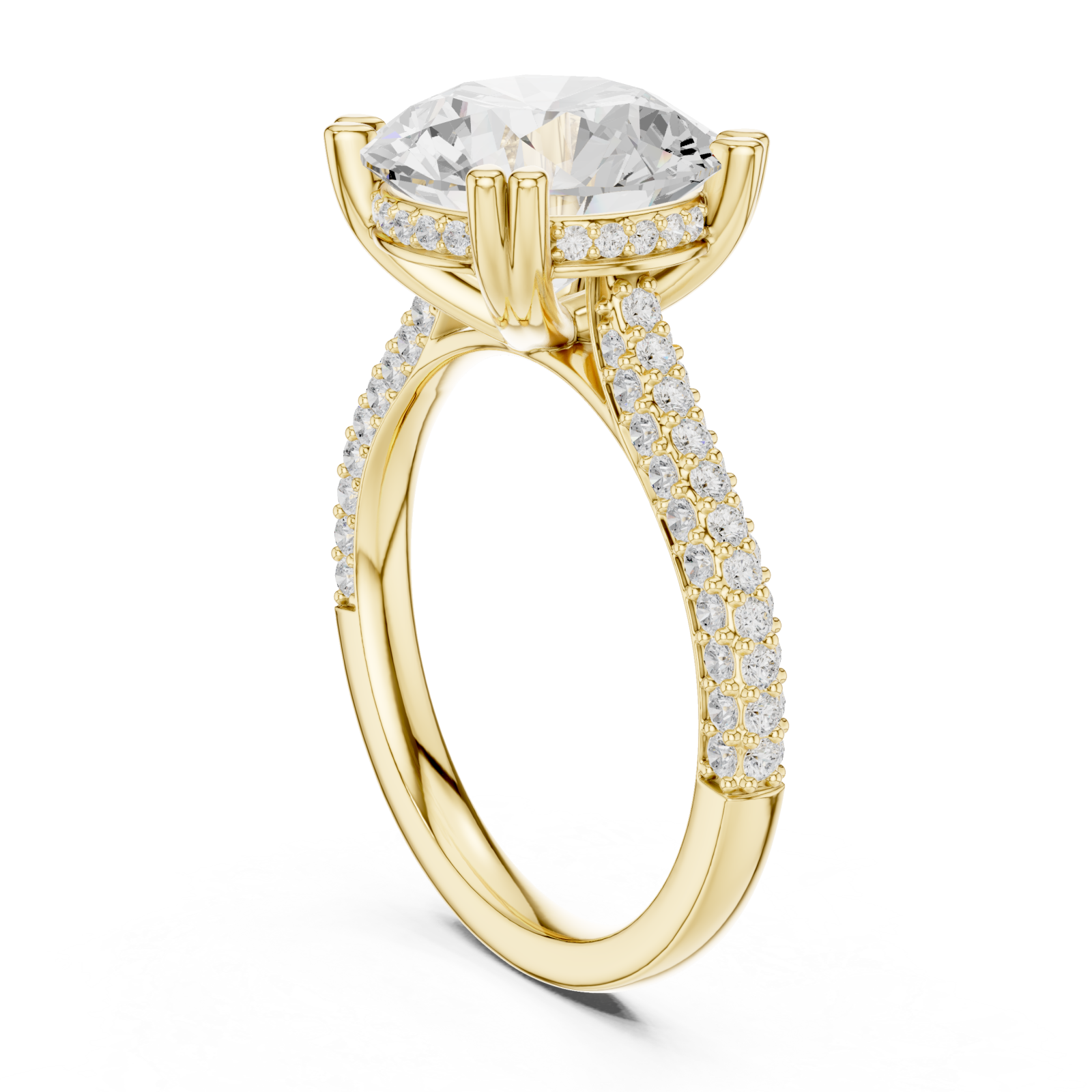  Gold Harmonic Solitaire Classic Design Left View