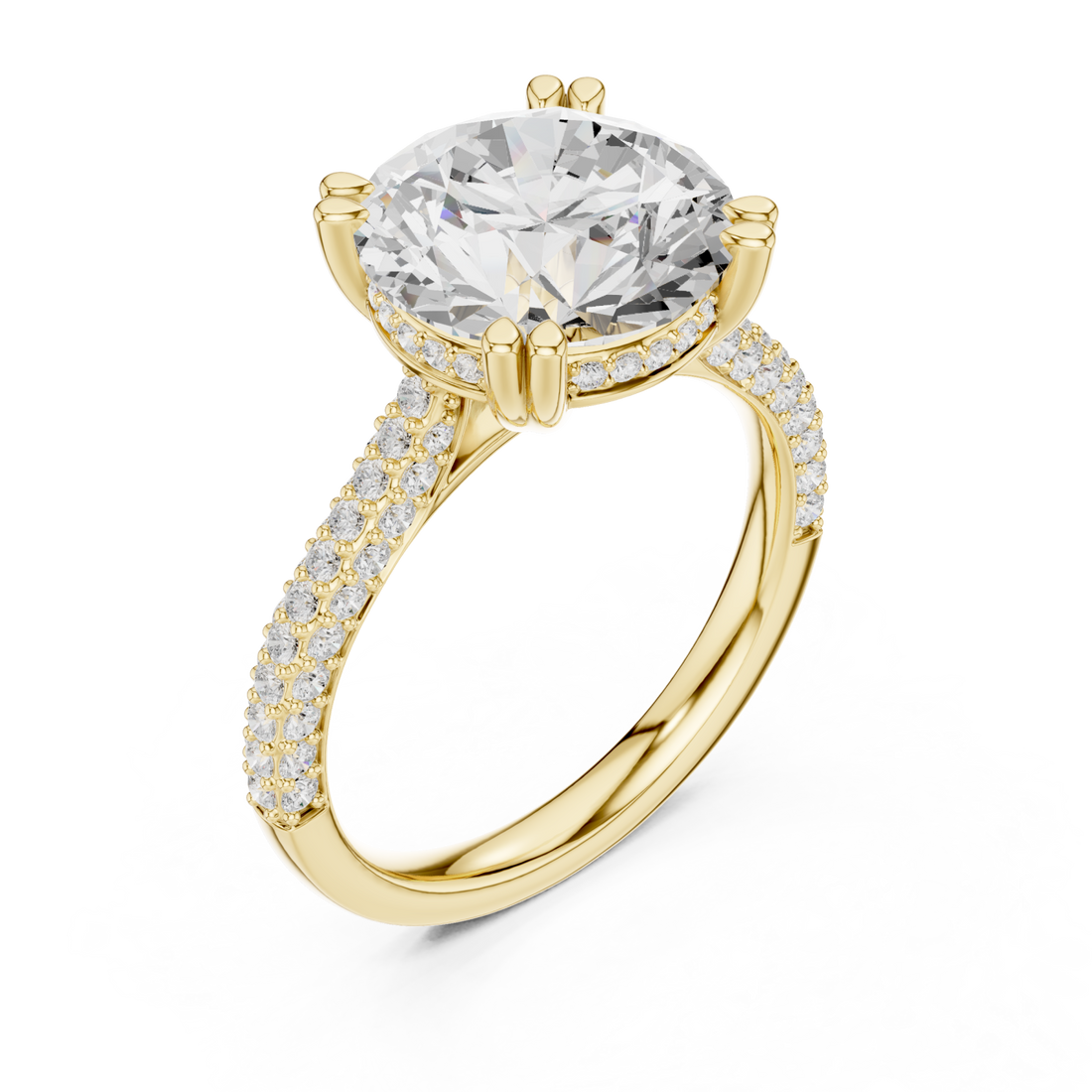 Gold Harmonic Solitaire Classic Design Right View