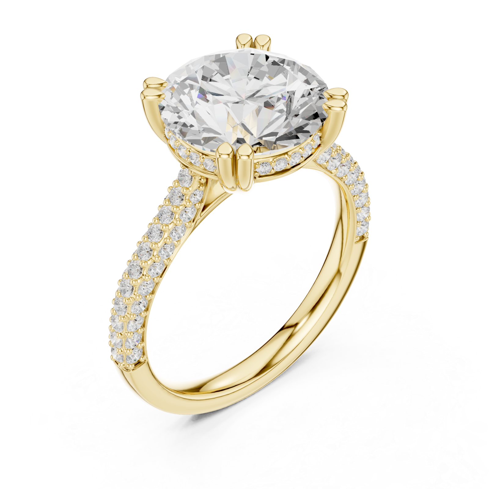 Gold Harmonic Solitaire Classic Design Right View
