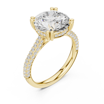 Gold Harmonic Solitaire Classic Design Right View