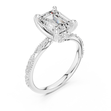  White Gold Serene Harmony Petite Band Ring Right View