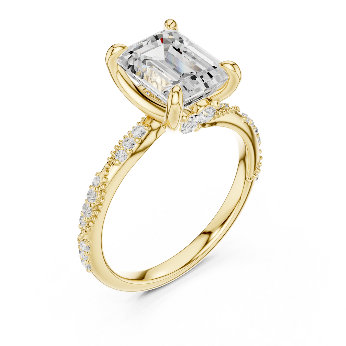 Gold Serene Harmony Petite Band Ring Right View