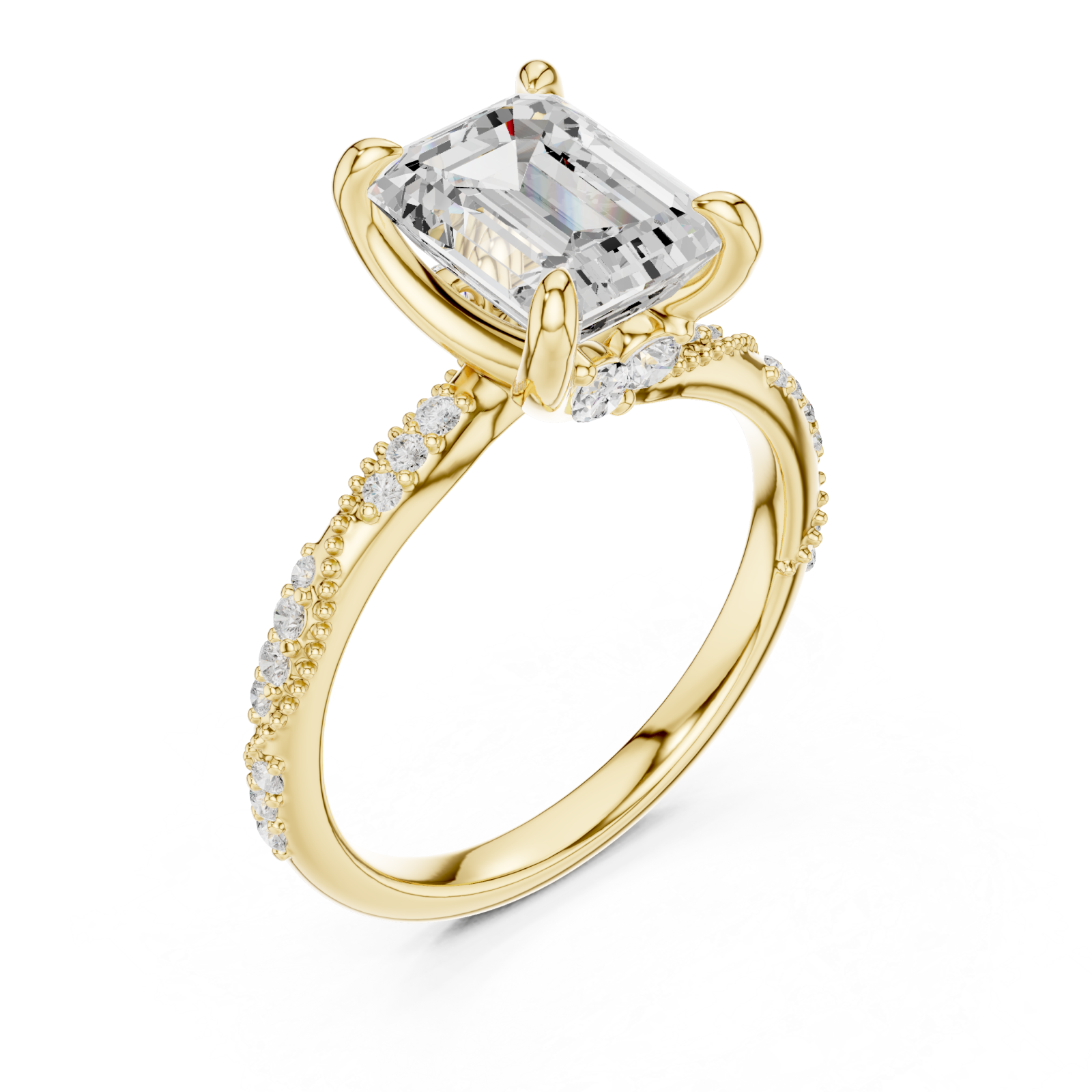 Gold Serene Harmony Petite Band Ring Right View