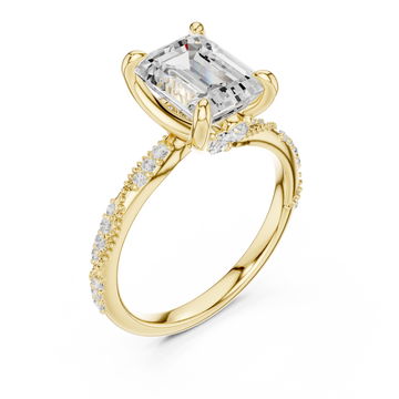 Gold Serene Harmony Petite Band Ring Right View