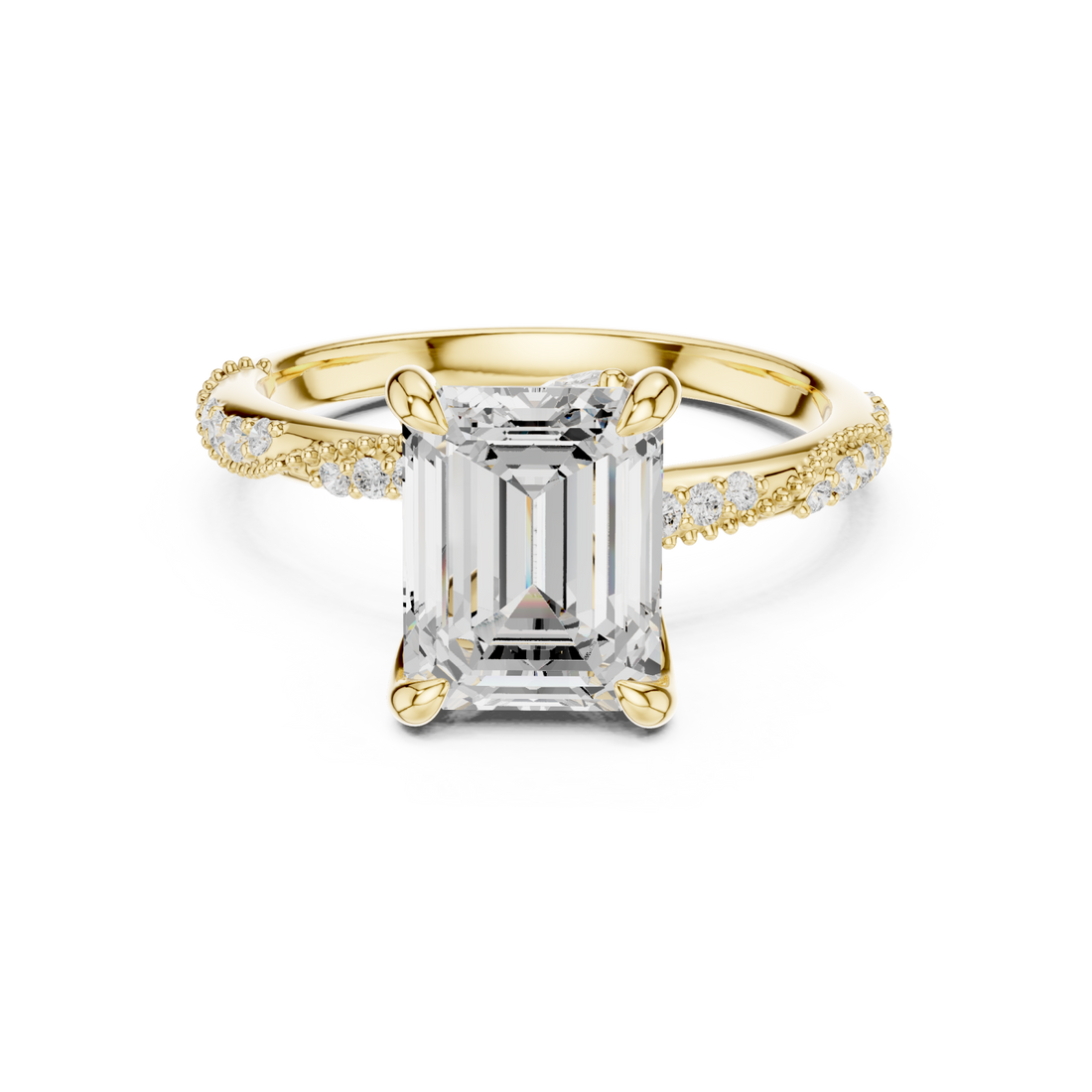 Gold Serene Harmony Petite Band Ring Right View