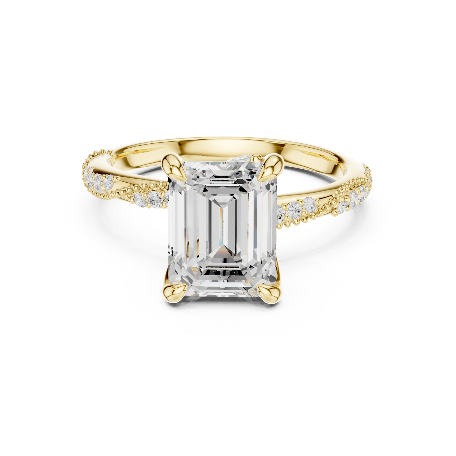  Gold Serene Harmony Petite Band Ring Front View