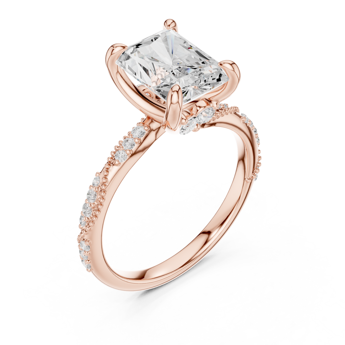  Rose Gold Twilight Embrace Radiant Ring Right View