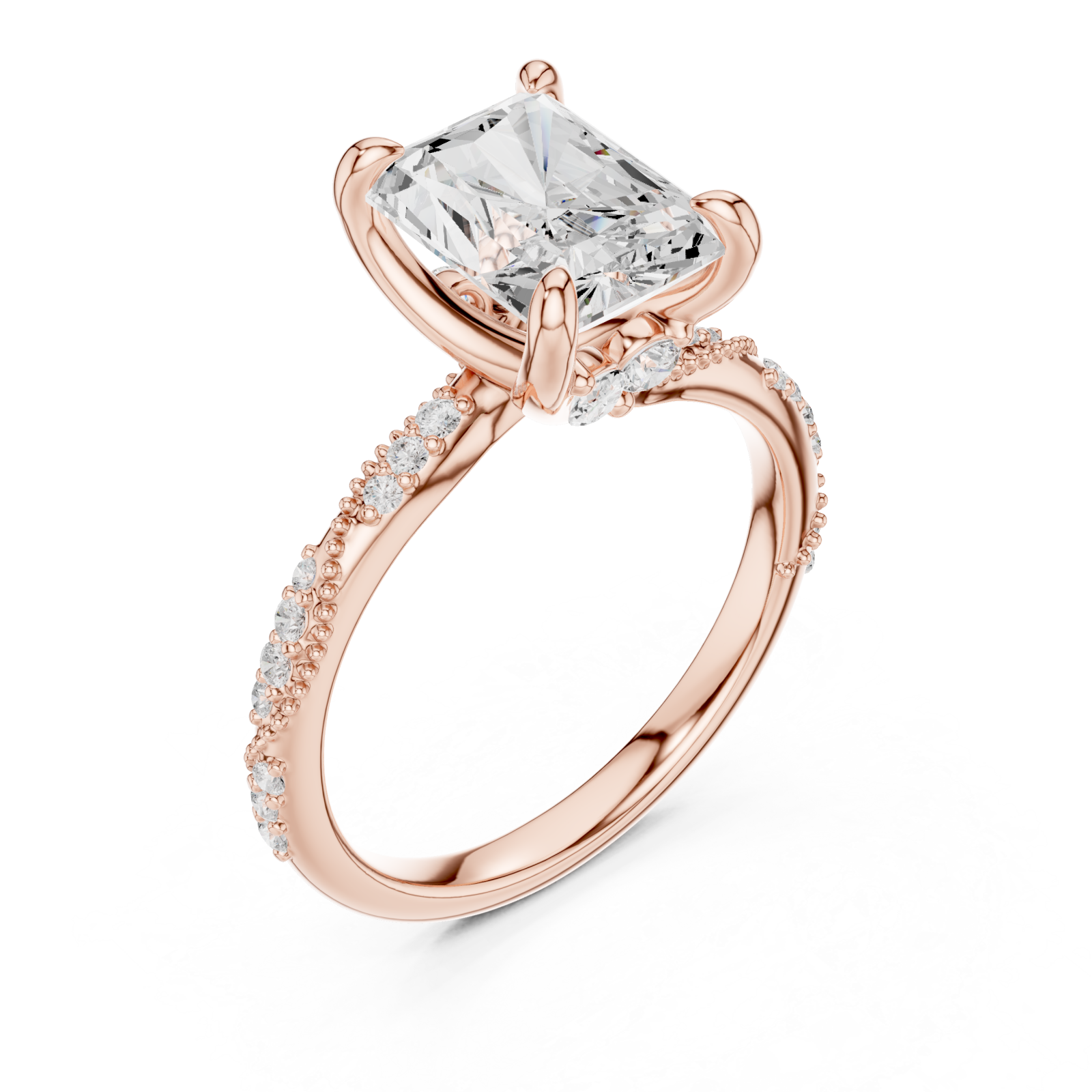  Rose Gold Twilight Embrace Radiant Ring Right View