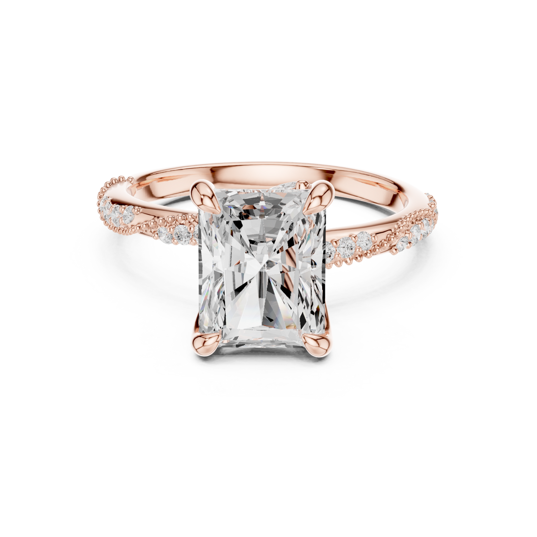  Rose Gold Twilight Embrace Radiant Ring Right View