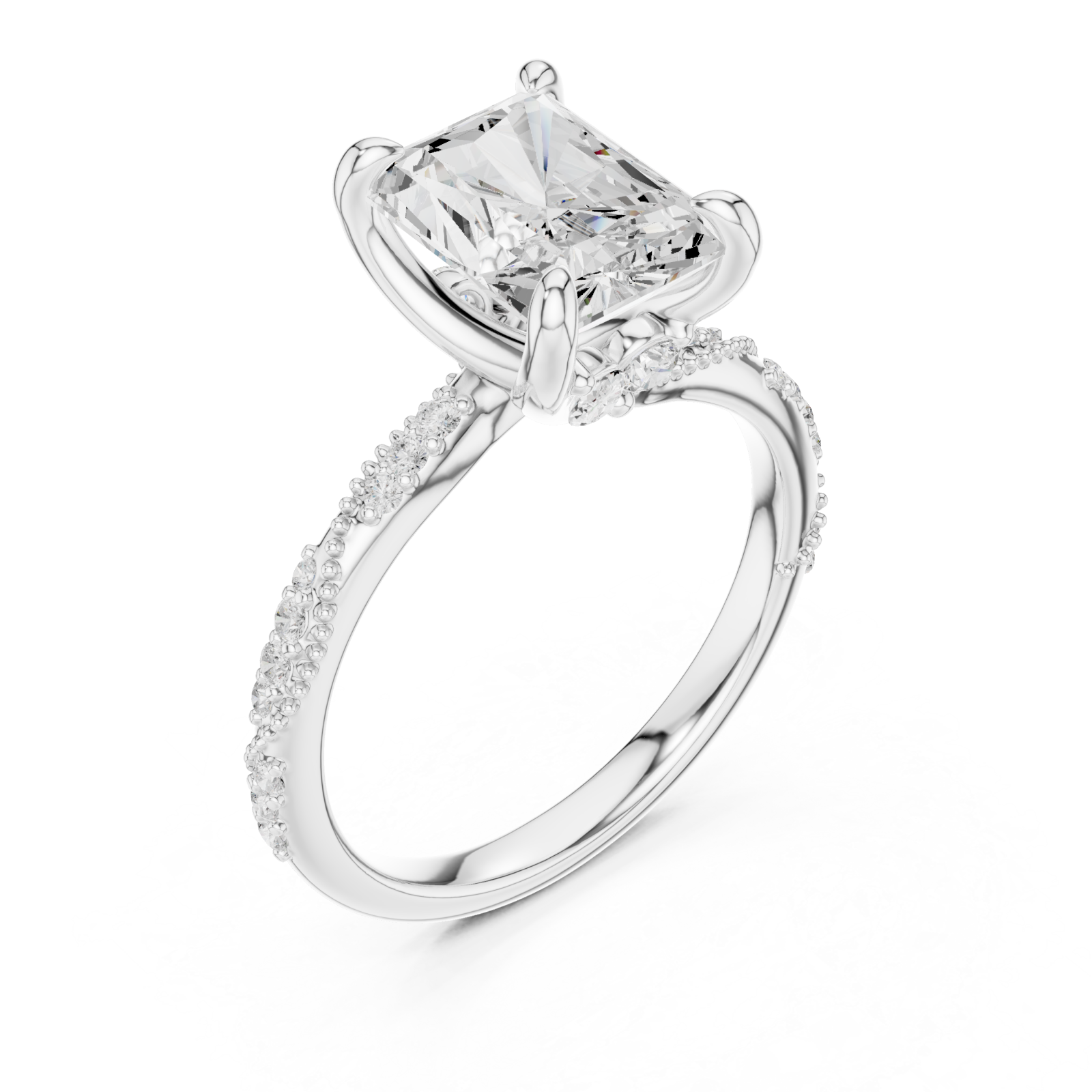  White Gold Twilight Embrace Radiant Ring Right View