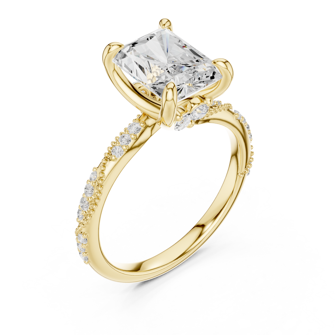 Gold Twilight Embrace Radiant Ring Right View
