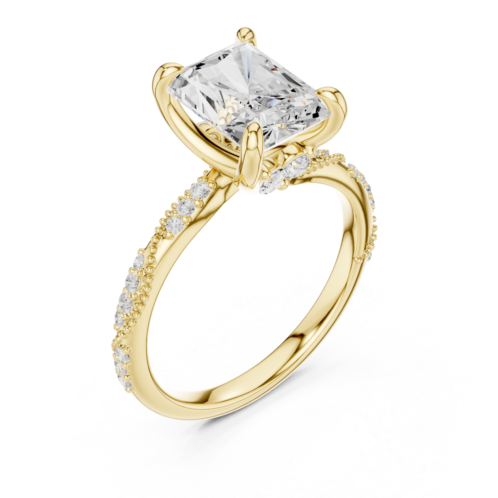 Gold Twilight Embrace Radiant Ring Right View