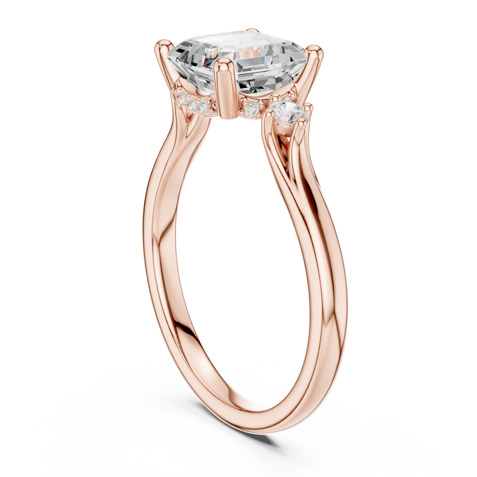  Rose Gold Radiant Illusion Artistry Ring Left View