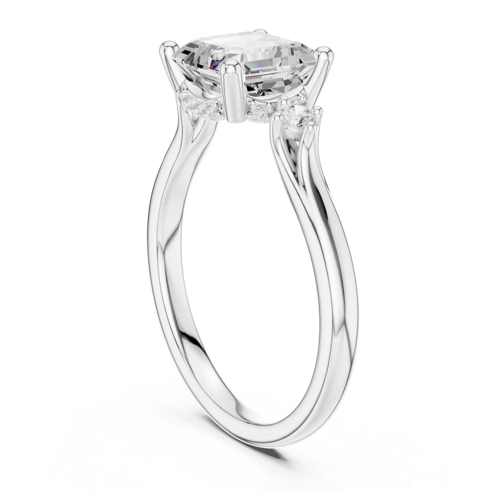  White Gold Radiant Illusion Artistry Ring Left View