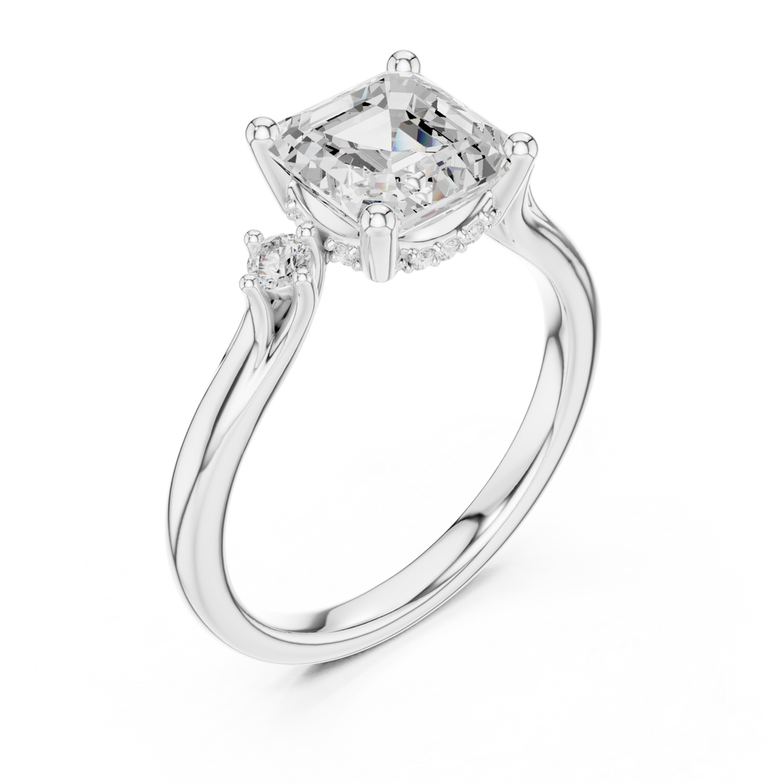  White Gold Radiant Illusion Artistry Ring Right View