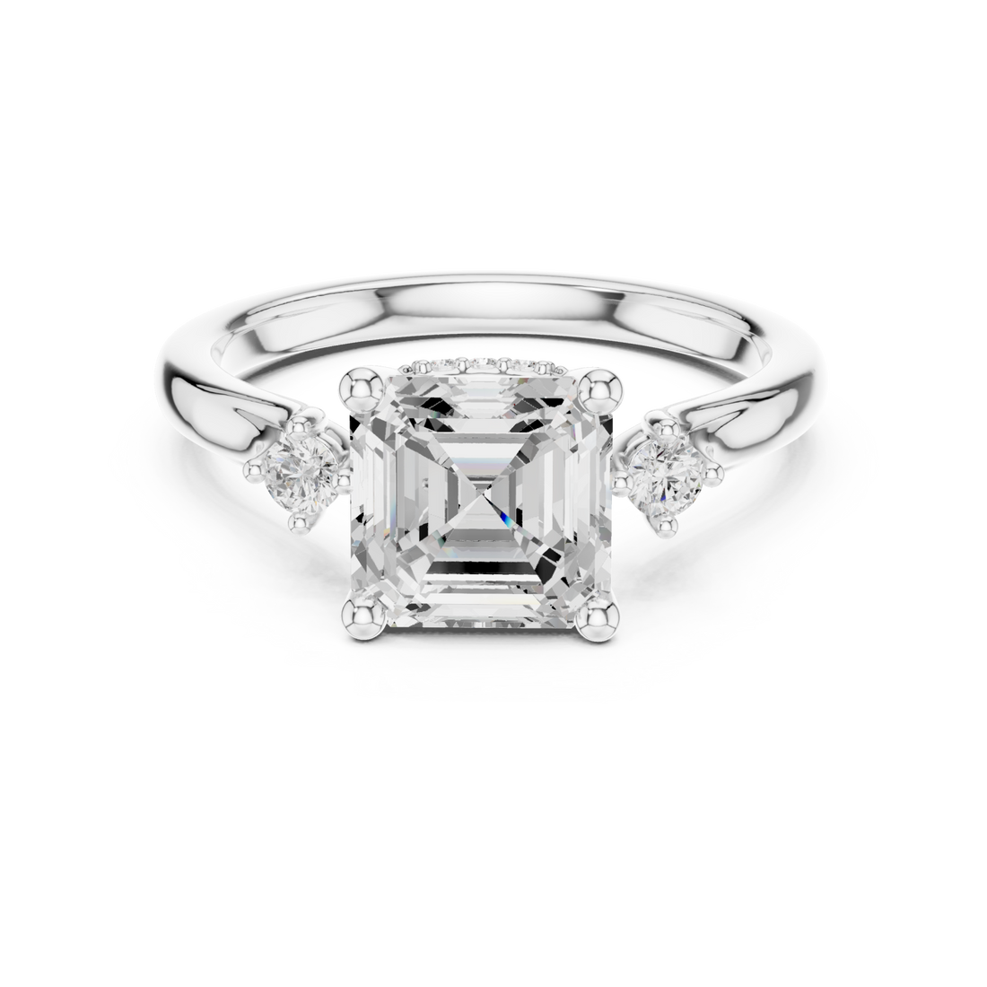  White Gold Radiant Illusion Artistry Ring Right View