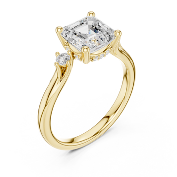 Gold Radiant Illusion Artistry Ring Right View
