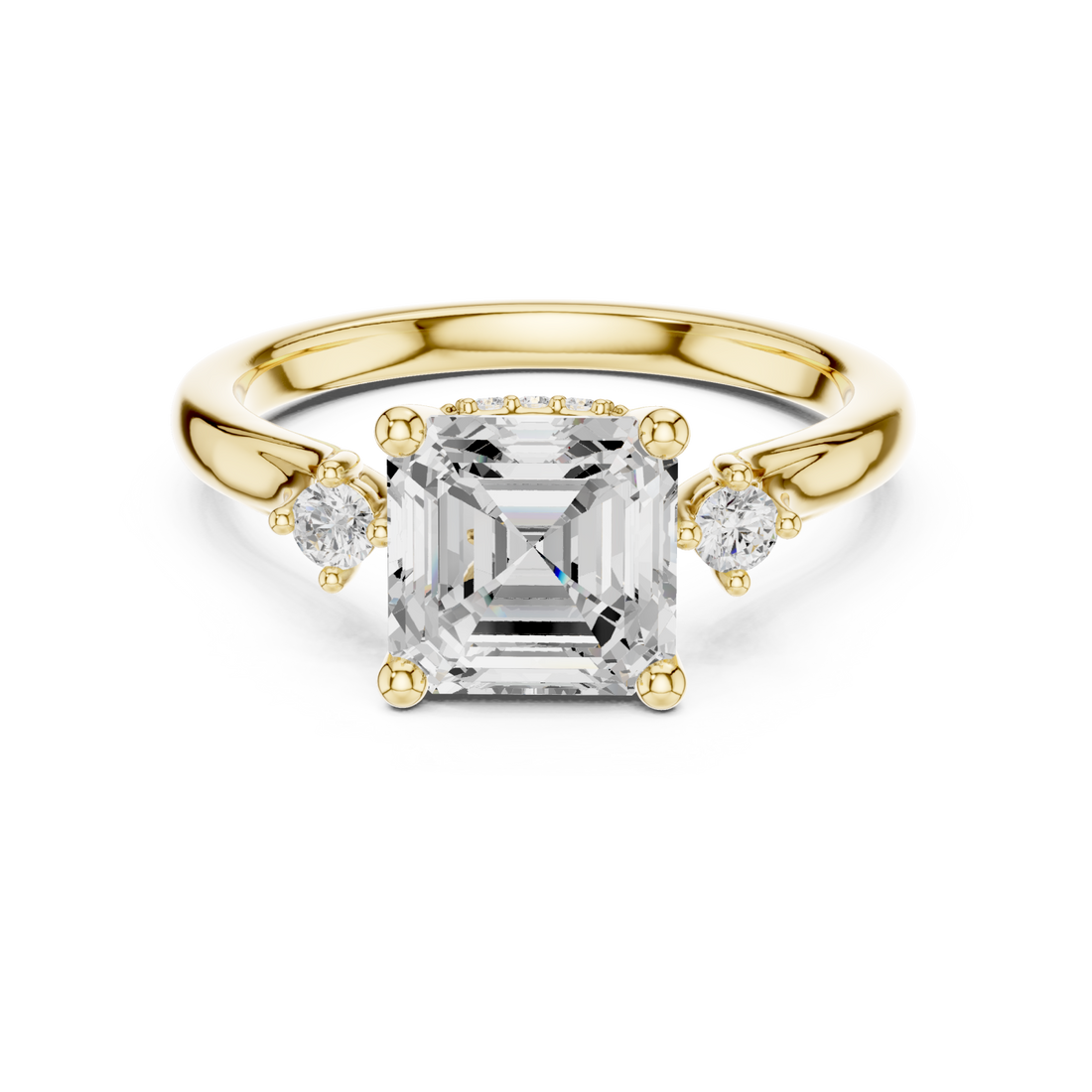 Gold Radiant Illusion Artistry Ring Right View