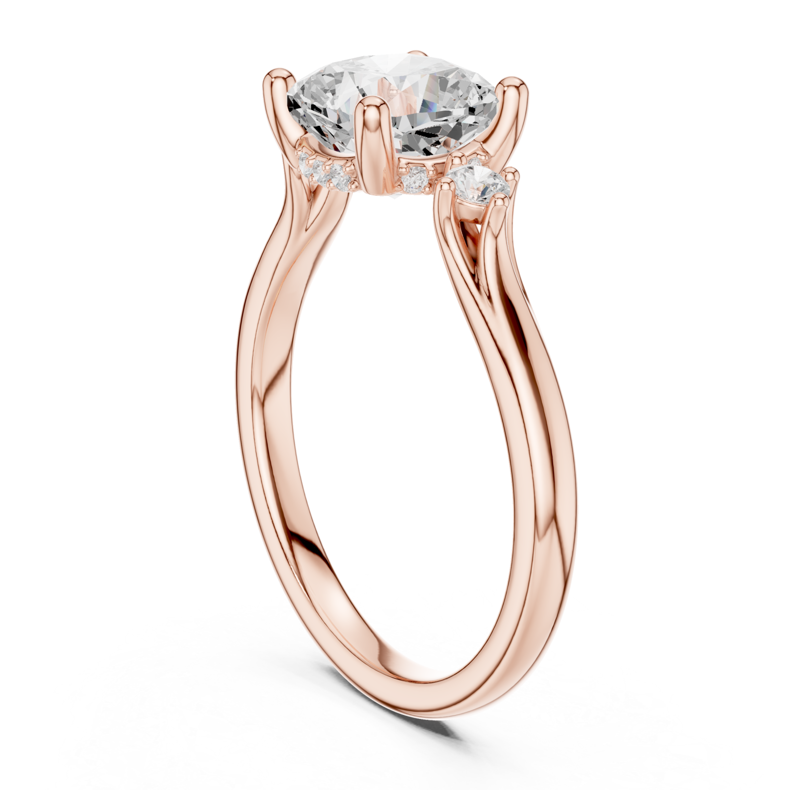  Rose Gold Twilight Embrace Bypass Statement Ring Left View