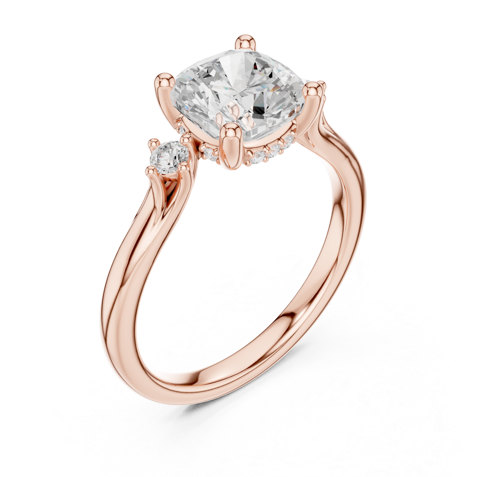  Rose Gold Twilight Embrace Bypass Statement Ring Right View
