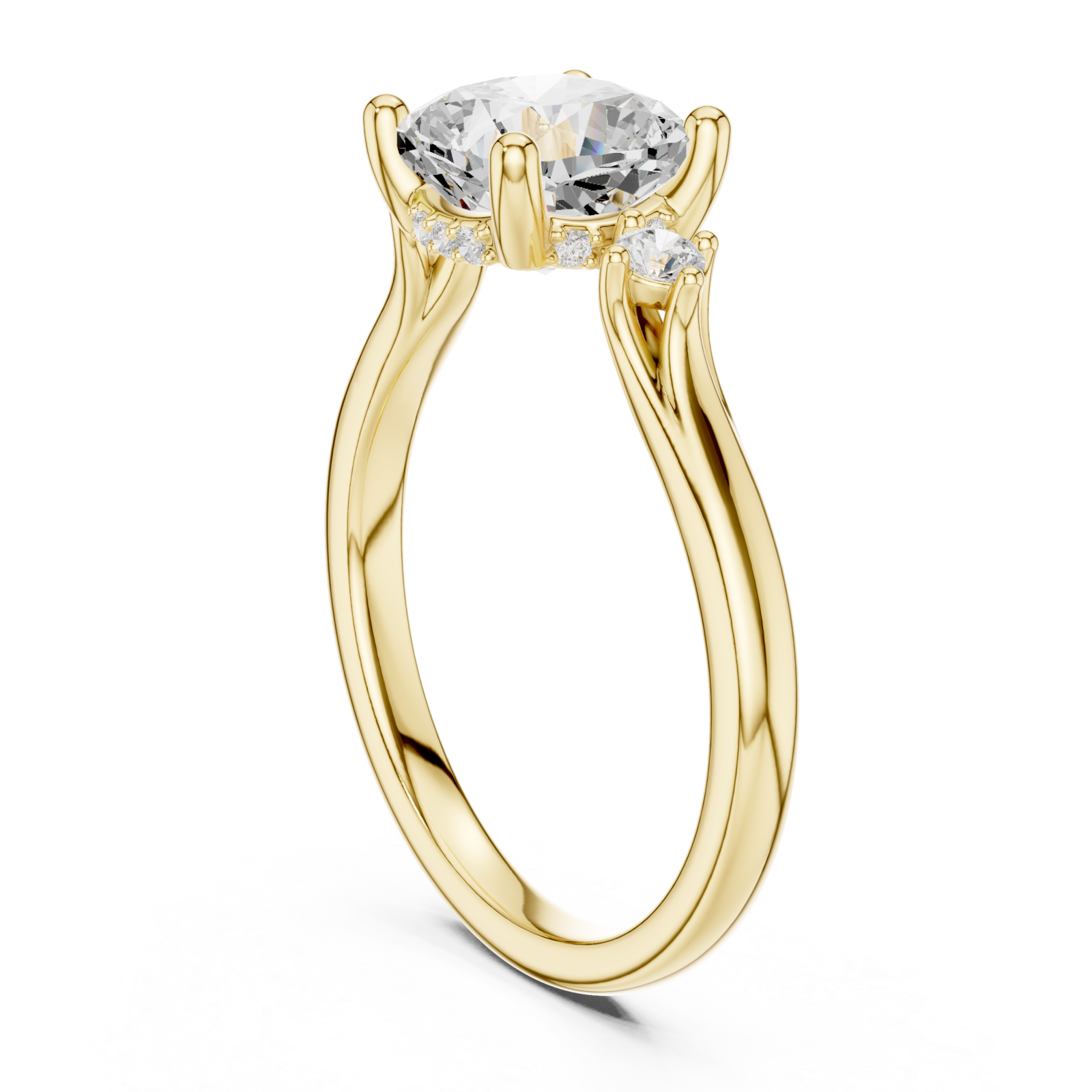  Gold Twilight Embrace Bypass Statement Ring Left View
