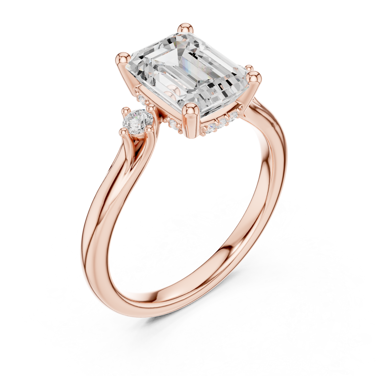  Rose Gold Ethereal Silhouette Sculpted Ring Right View