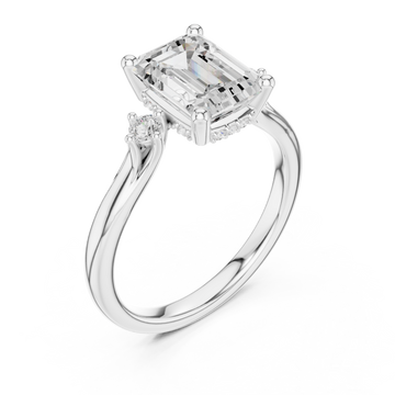  White Gold Ethereal Silhouette Sculpted Ring Right View