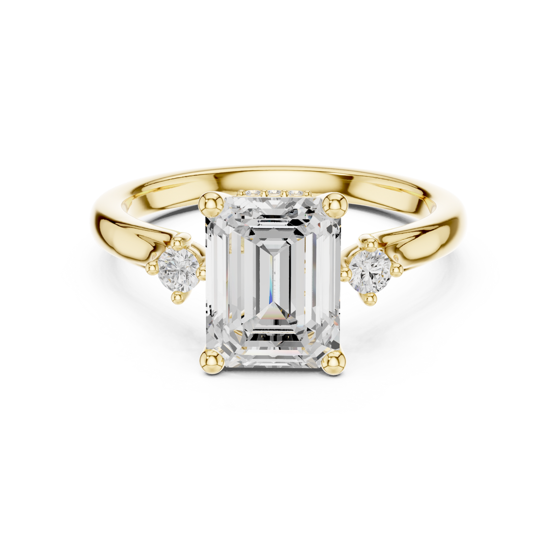 Gold Ethereal Silhouette Sculpted Ring Right View
