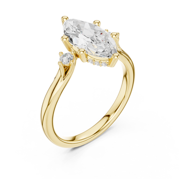 Gold Aurora Allure Marquise Bypass Ring Right View