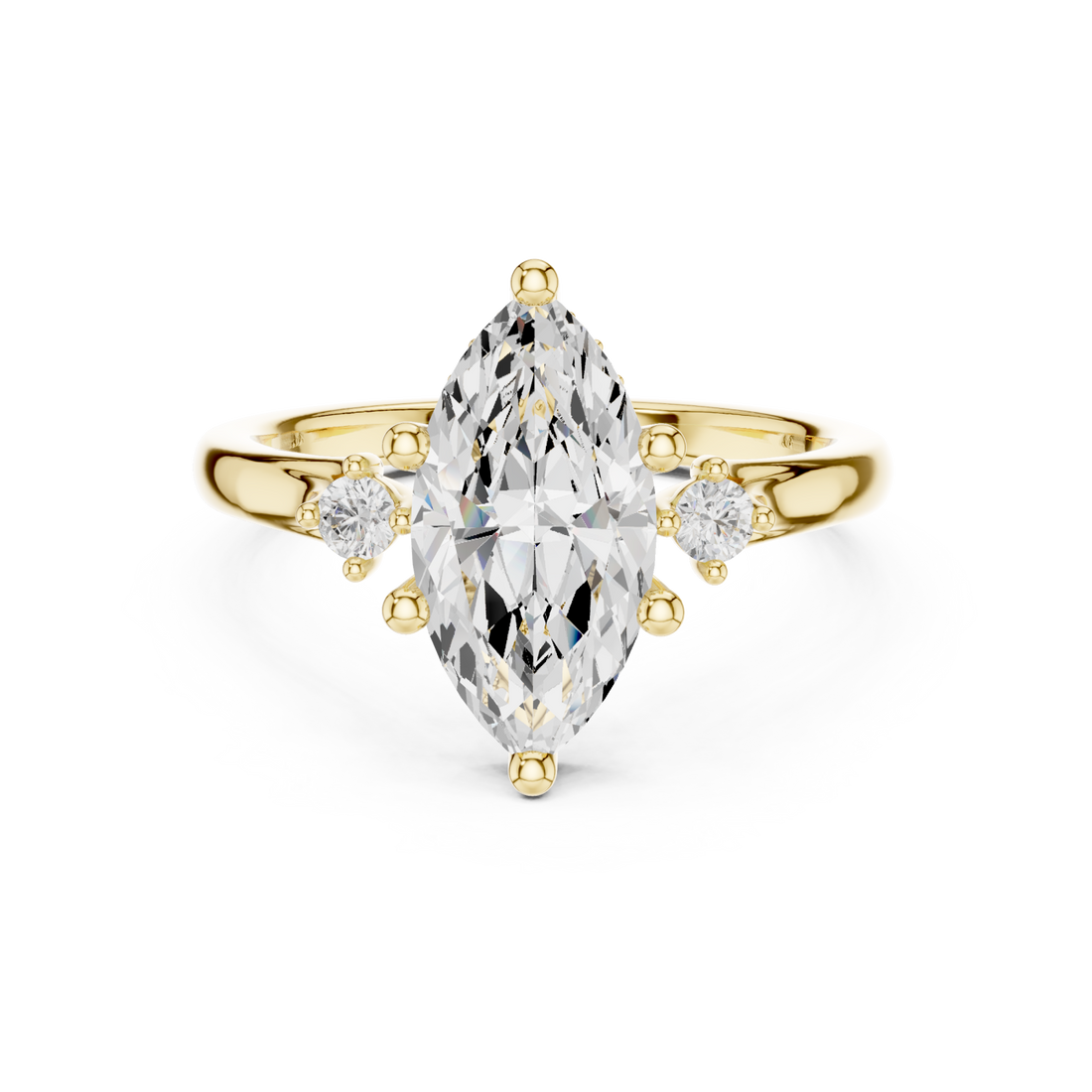 Gold Aurora Allure Marquise Bypass Ring Right View