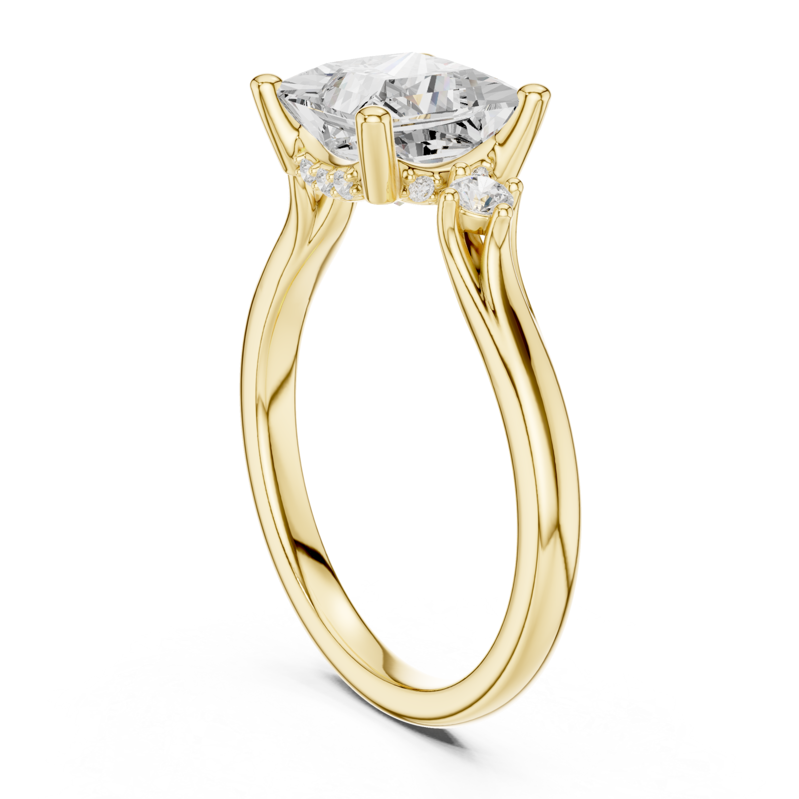  Gold Graceful Motion Bypass Ring Left View