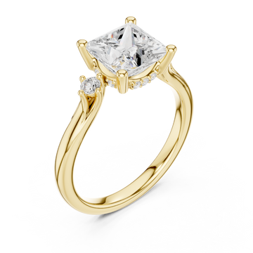 Gold Graceful Motion Bypass Ring Right View