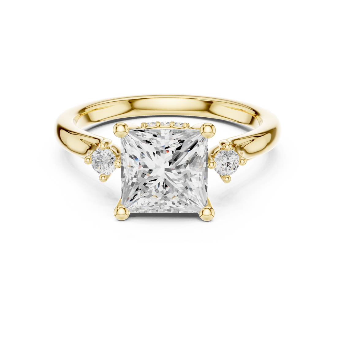 Gold Graceful Motion Bypass Ring Right View