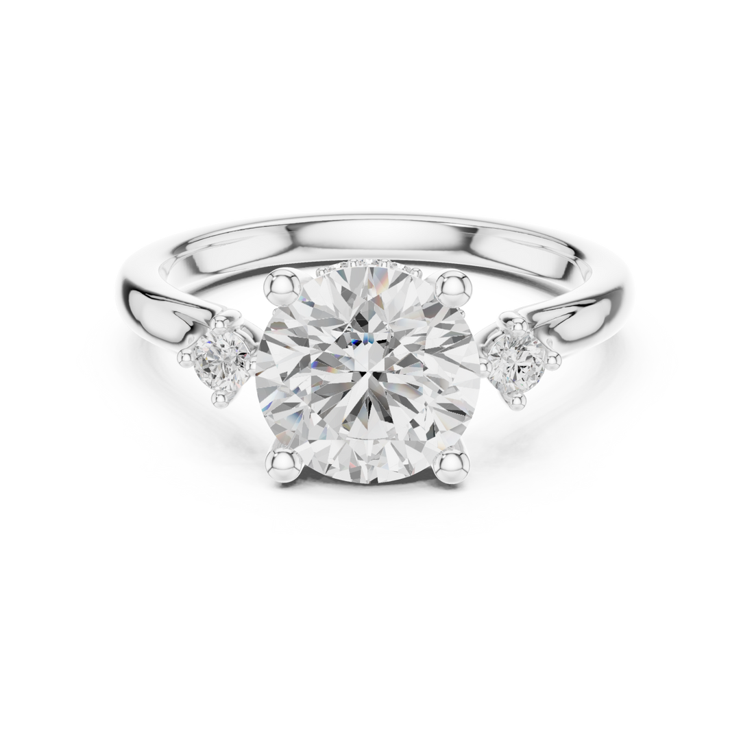  White Gold Infinite Whisper Classic Engagement Ring Right View
