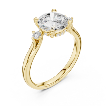 Gold Infinite Whisper Classic Engagement Ring Right View