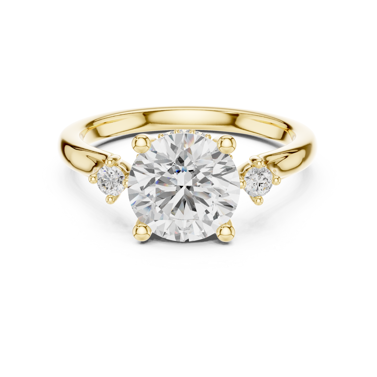  Gold Infinite Whisper Classic Engagement Ring Front View