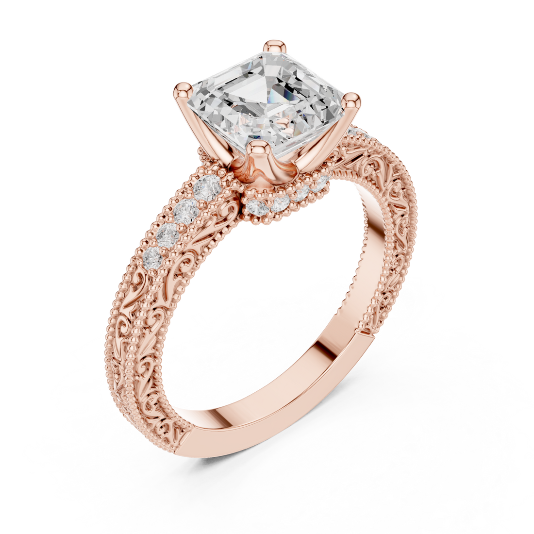  Rose Gold Enchanted Regal Solitaire Right View