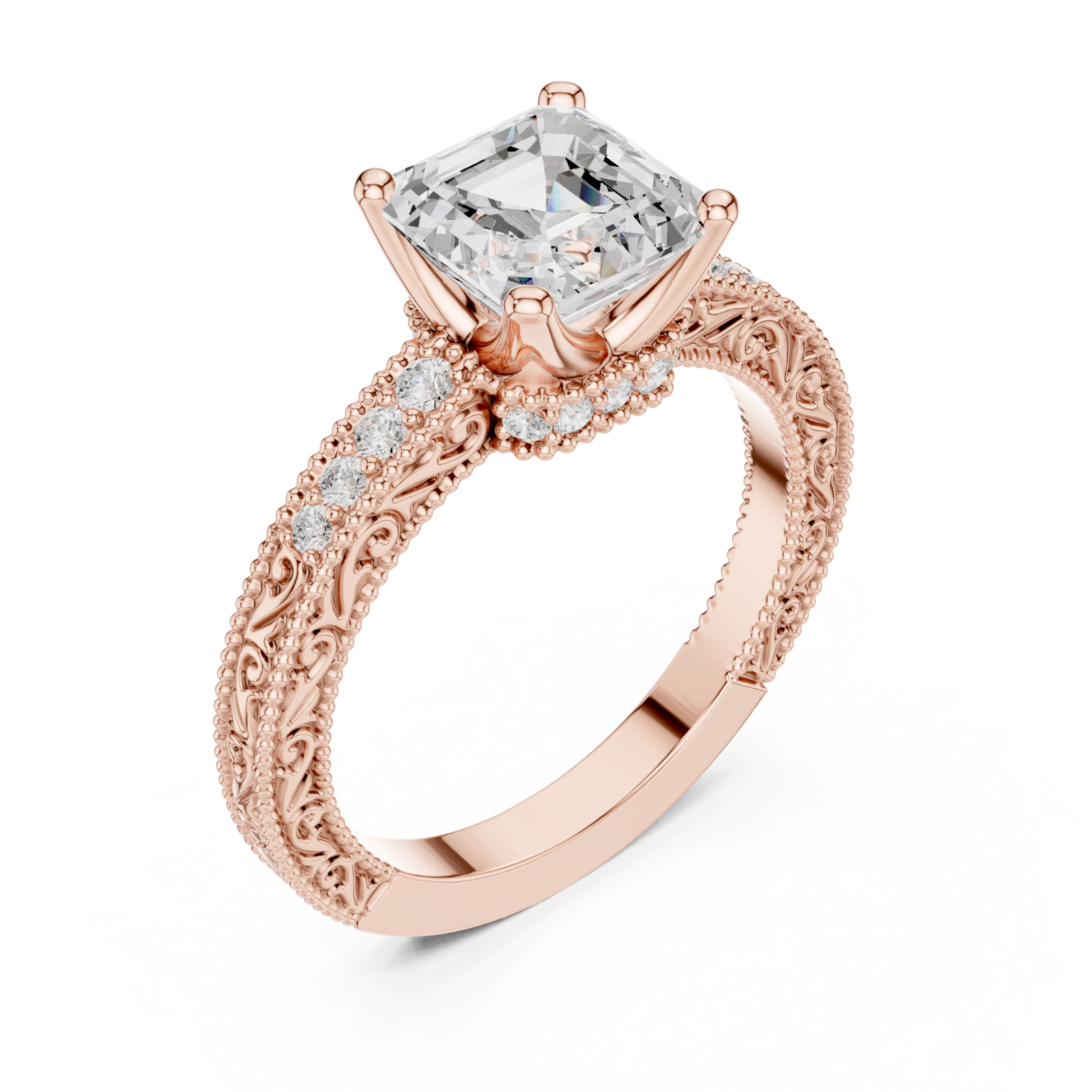  Rose Gold Enchanted Regal Solitaire Right View