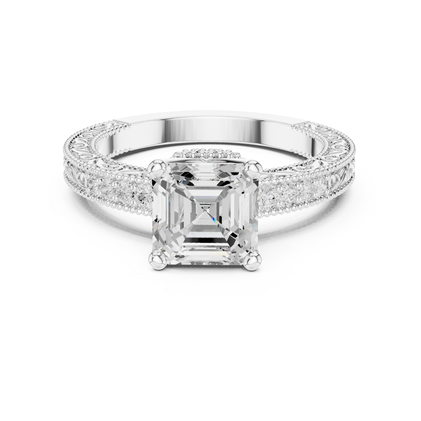  White Gold Enchanted Regal Solitaire Front View