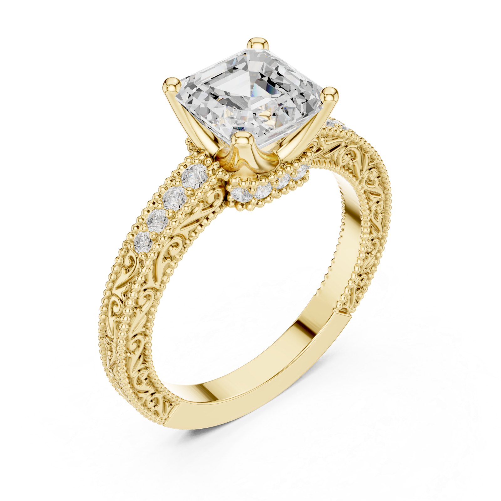 Gold Enchanted Regal Solitaire Right View
