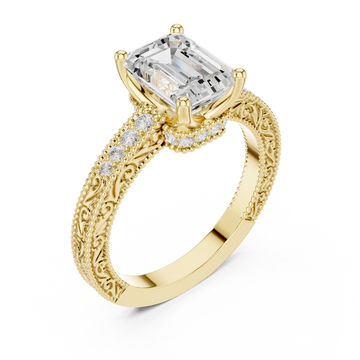 Gold Allure of Vintage Grandeur Ring Right View