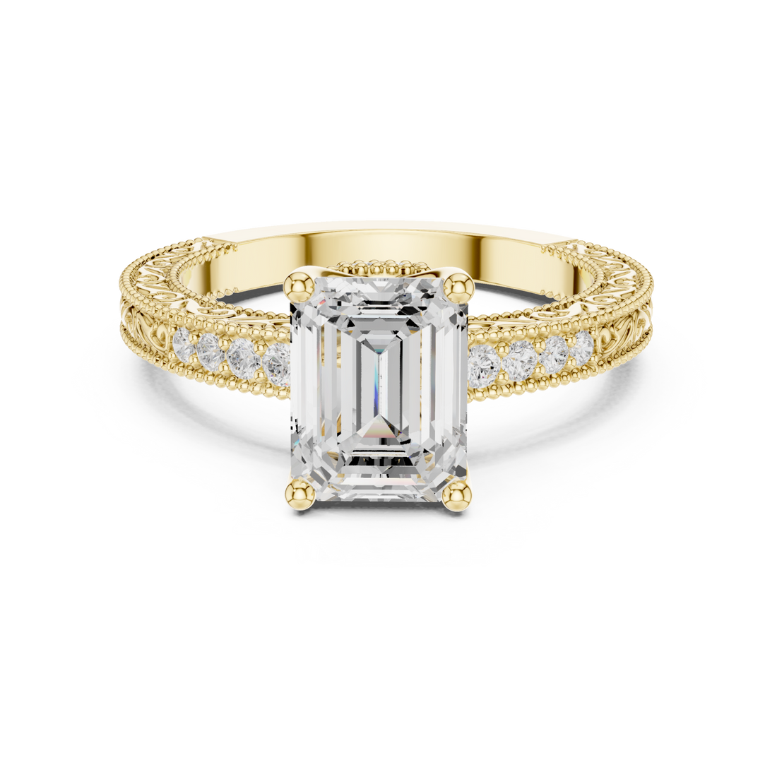 Gold Allure of Vintage Grandeur Ring Right View